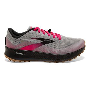 Brooks Catamount Womens Trail Running Shoes Grey/Black/Pink | USA-VOB143256